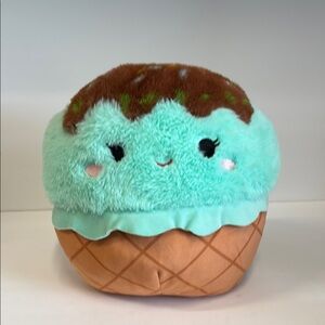 Squishmallows Fuzzmallow Maya the Icecream Sundae Green and Brown Plush